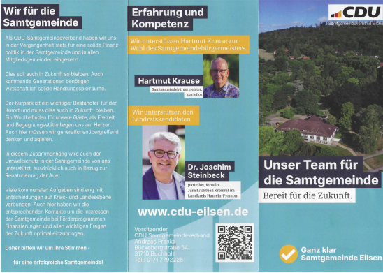Flyer für die Wahl zur Samtgemeinderat 1